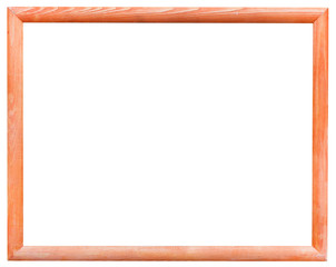 orange narrow wooden picture frame