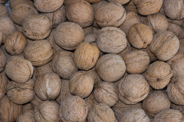walnuts as background texture