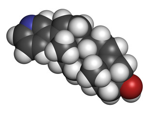 Abiraterone prostate cancer drug, chemical structure.