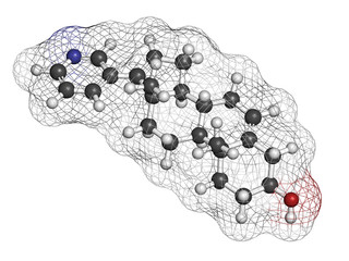 Abiraterone prostate cancer drug, chemical structure.