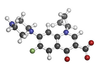 Ciprofloxacin antibiotic drug (fluoroquinolone class)
