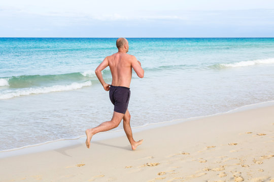 Middle Aged Man Running