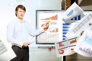 Young man at presentation