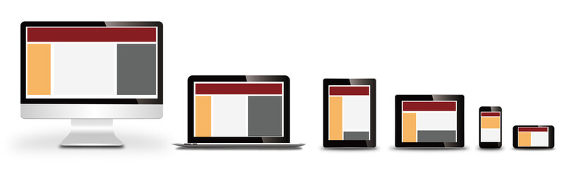 responsive web design on different devices