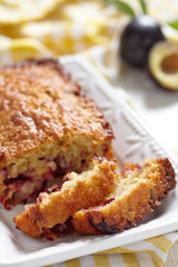 Plum oatmeal cake