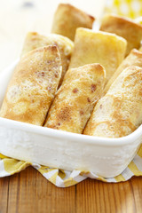 Stuffed pancakes crepes