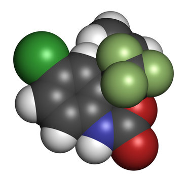Efavirenz HIV drug (NNRTI class), chemical structure.