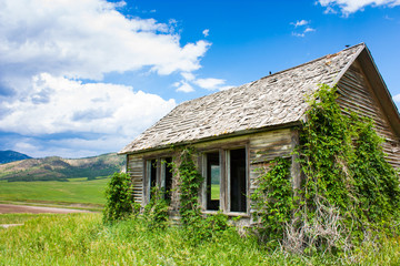 Fototapeta na wymiar Abandoned farmstead in Idaho