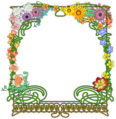 Frame with a flower
