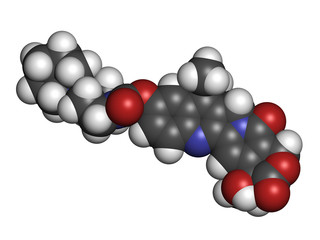Irinotecan cancer chemotherapy drug, chemical structure.