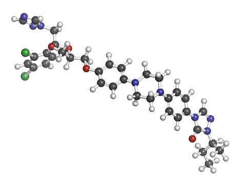 Itraconazole antifungal drug (triazole class).