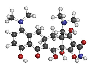 Minocycline antibiotic drug (tetracycline class)