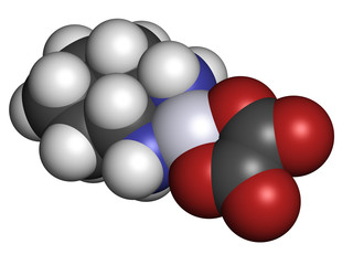 Oxaliplatin cancer chemotherapy drug, chemical structure.