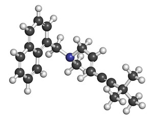 Terbinafine antifungal drug, chemical structure.