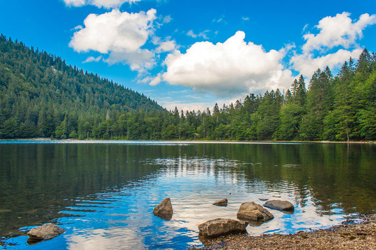 View over the Feldsee in Germany Feldberg