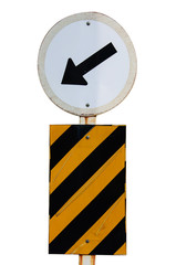 Traffic Sign on the road at country side