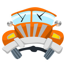 illustration of red front old truck