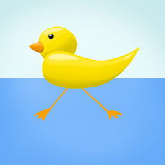 illustration of duck in water