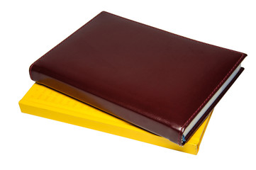 Notebook on the white background