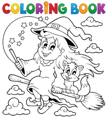 Wall murals For kids Coloring book Halloween image 1