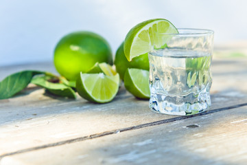 tequila and citrus fruits
