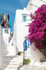 Traditional greek alley on Sifnos island, Greece