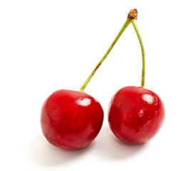 Two sweet cherry