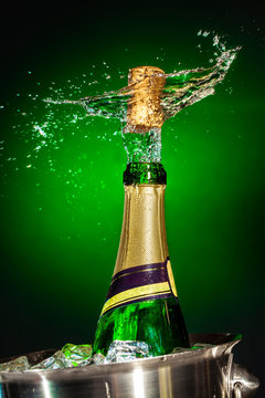 Splashing champagne