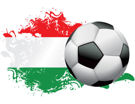 Hungary Soccer Grunge Design
