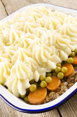 cottage pie with mashed potato