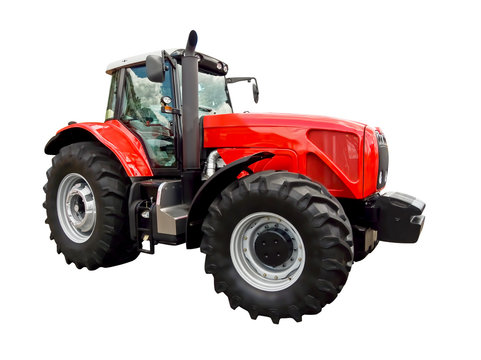 Red farm  tractor