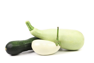 Vegetable marrows and white eggplant