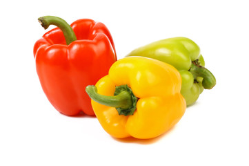 Three colored peppers