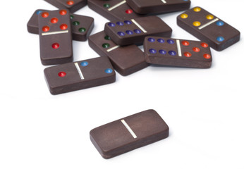 Dominoes game isolated on the white background