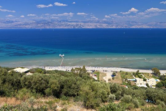 North coast of Corfu island in Greece