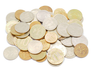 money on a white background