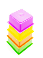 Children's pyramid on a white background