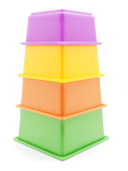 Children's pyramid on a white background