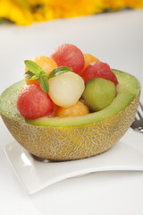 fruit salad with melons