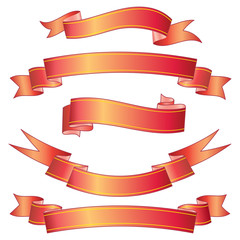 Obraz premium Ombre Red Ribbon