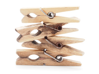 wooden peg on a white background