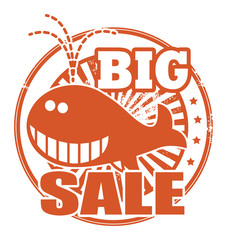 Stamp with the words Big Sale written inside the stamp, vector