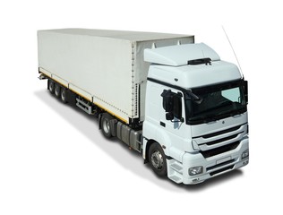 Isolated white truck