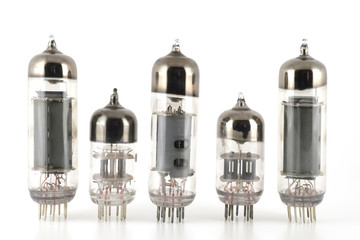 Glass vacuum radio tubes