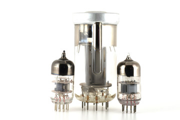 Glass vacuum radio tubes