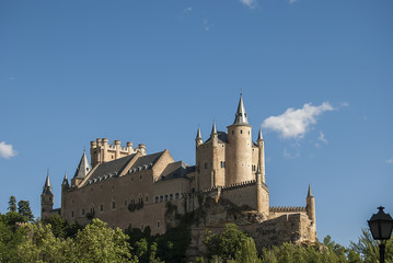 Fototapeta na wymiar Alcazar of Segovia Side