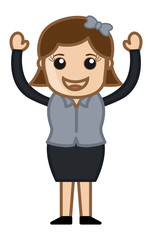 Very Exited Business Woman