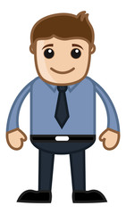 Office Employee - Business Cartoon Character Vector