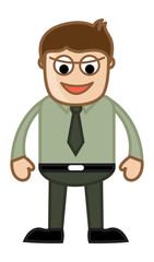 Evil Office Person - Business Cartoon Character Vector