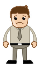 Sad Sales Man - Business Cartoon Character Vector